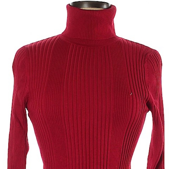 🚨SOLD🚨 Anthropologie red turtle neck sweater - Picture 3 of 3